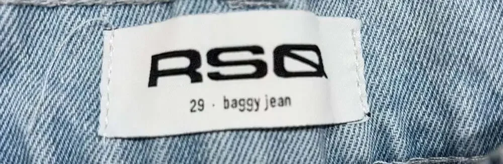 RSQ Baggy Jean Light Wash Distressed Ripped Denim Size 29